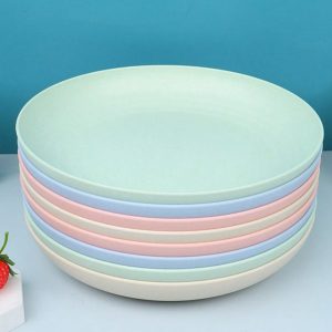 15/20/23/25/29cm Plastic Disposable Plates For Home Parties, Camping Multicolor